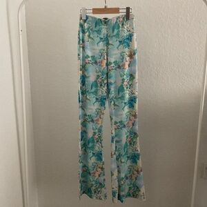 Cherub Renaissance flare pants in blue